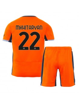 Otroški Nogometna dresi replika Inter Milan Henrikh Mkhitaryan #22 Tretji 2023-24 Kratek rokav (+ hlače)
